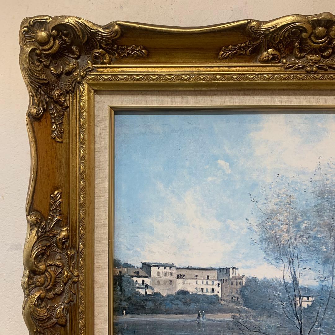 絵画　世界の名画　コロー『ヴィル・ダブレー』F10大判　高級額装　複製画