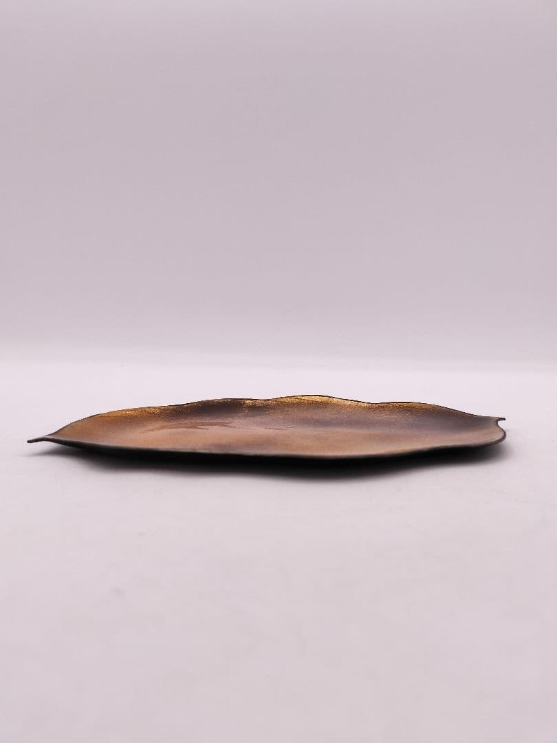 c597 銘々皿 七宝 木の葉 佐藤田保 木箱 茶道具 古物