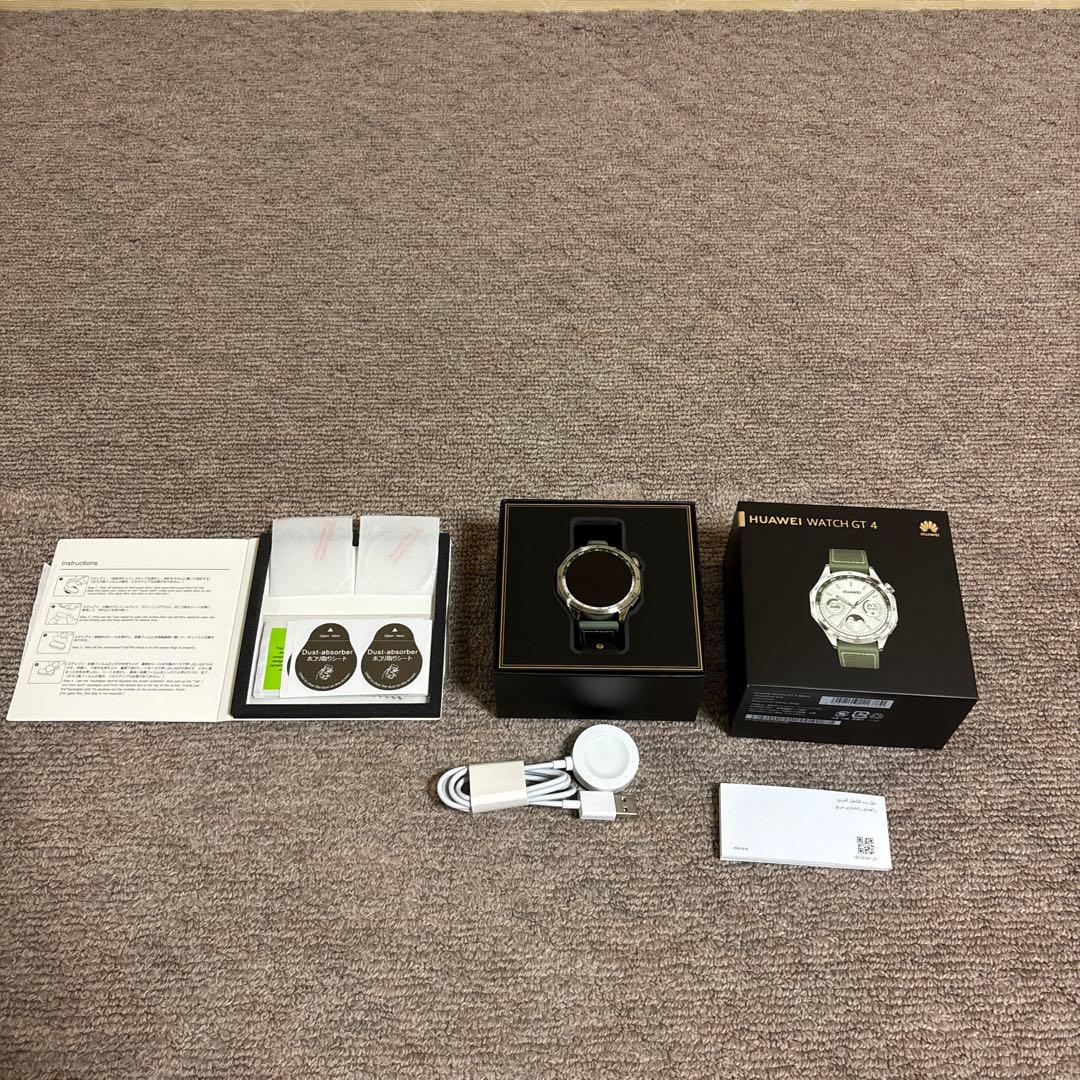 ファーウェイHUAWEI WATCH GT4 グリーン 専用保護フィルム2枚付属