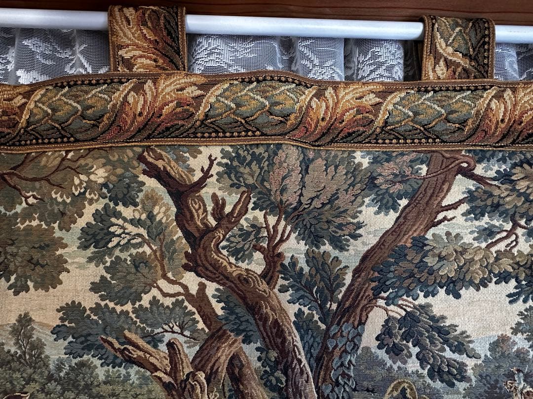 フランスヴィンテージ タペストリー ジャカード織り