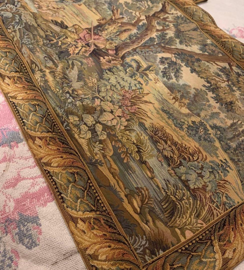 フランスヴィンテージ タペストリー ジャカード織り