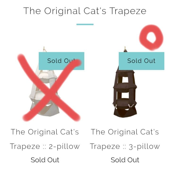 ベッド・クッション・ハウス The Original Cat's Trapeze :: 3-pillow