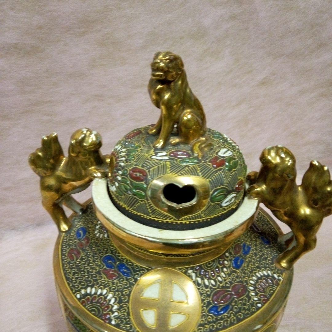 京薩摩　錦光山　香炉　古美術　古道具　骨董