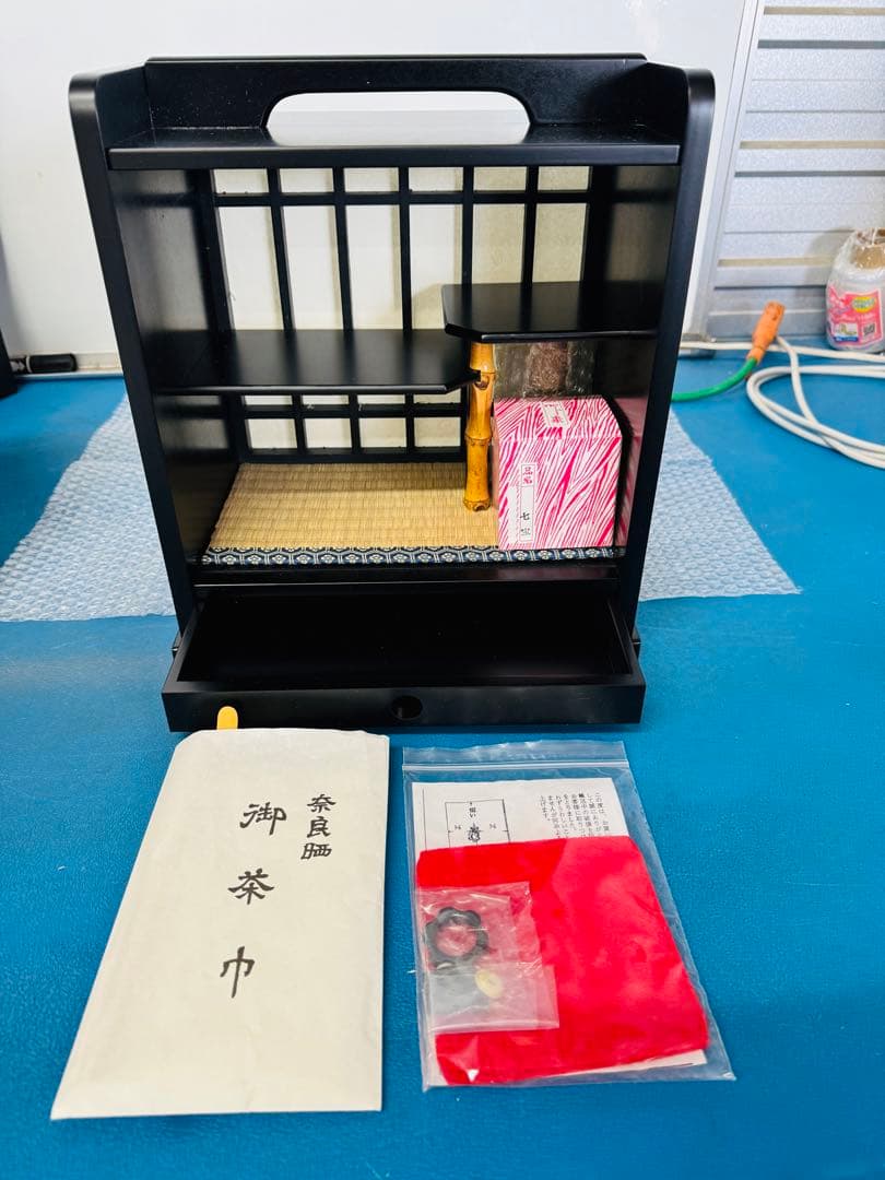 全国配送無料！★織部菊抜建水★ ピンク志野茶碗（正山作）★七宝★茶道具セット