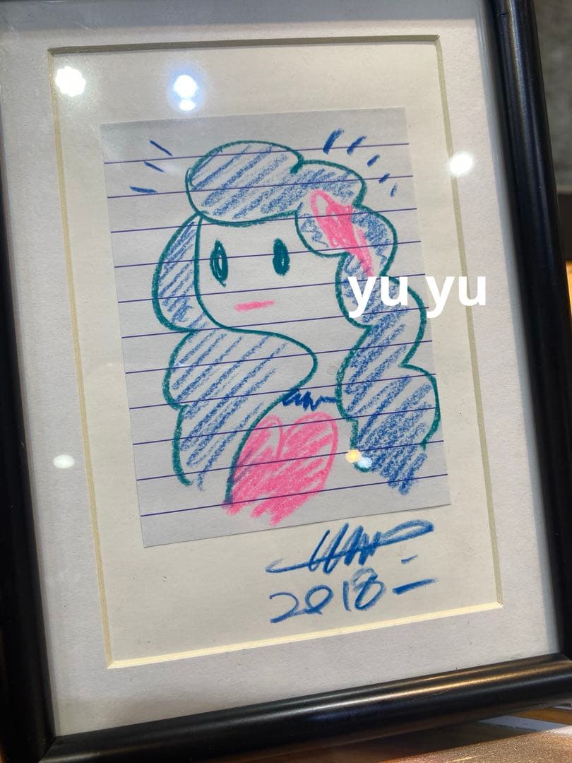 天野タケル　直筆ドローイング　額装