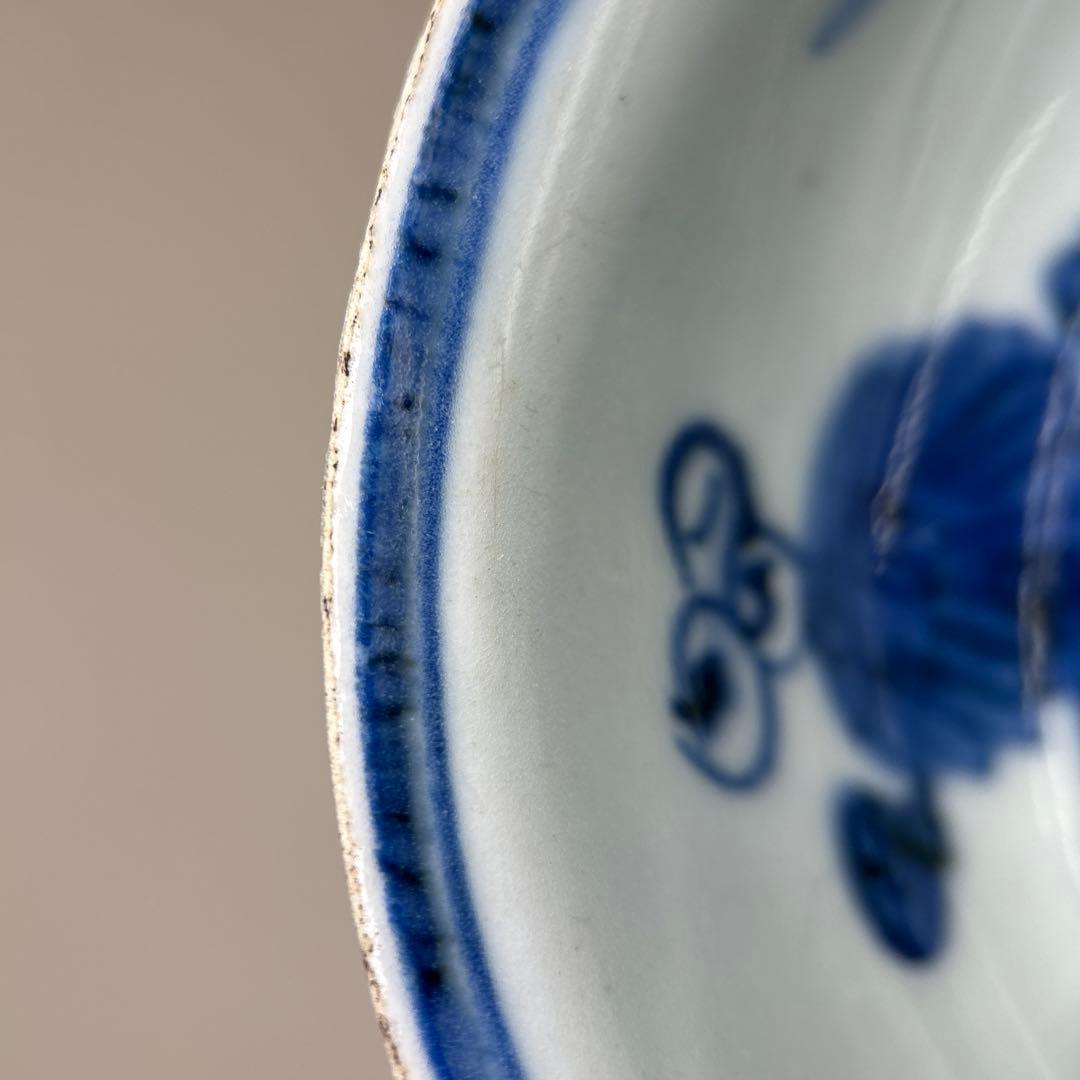 白磁　染付　李朝　朝鮮陶器　古伊万里　染付鉢　アンティーク白磁　古玩　１客