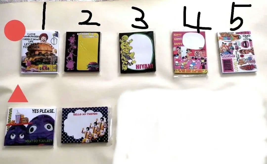 ダイカット・バラメモ　ばら売り⑧