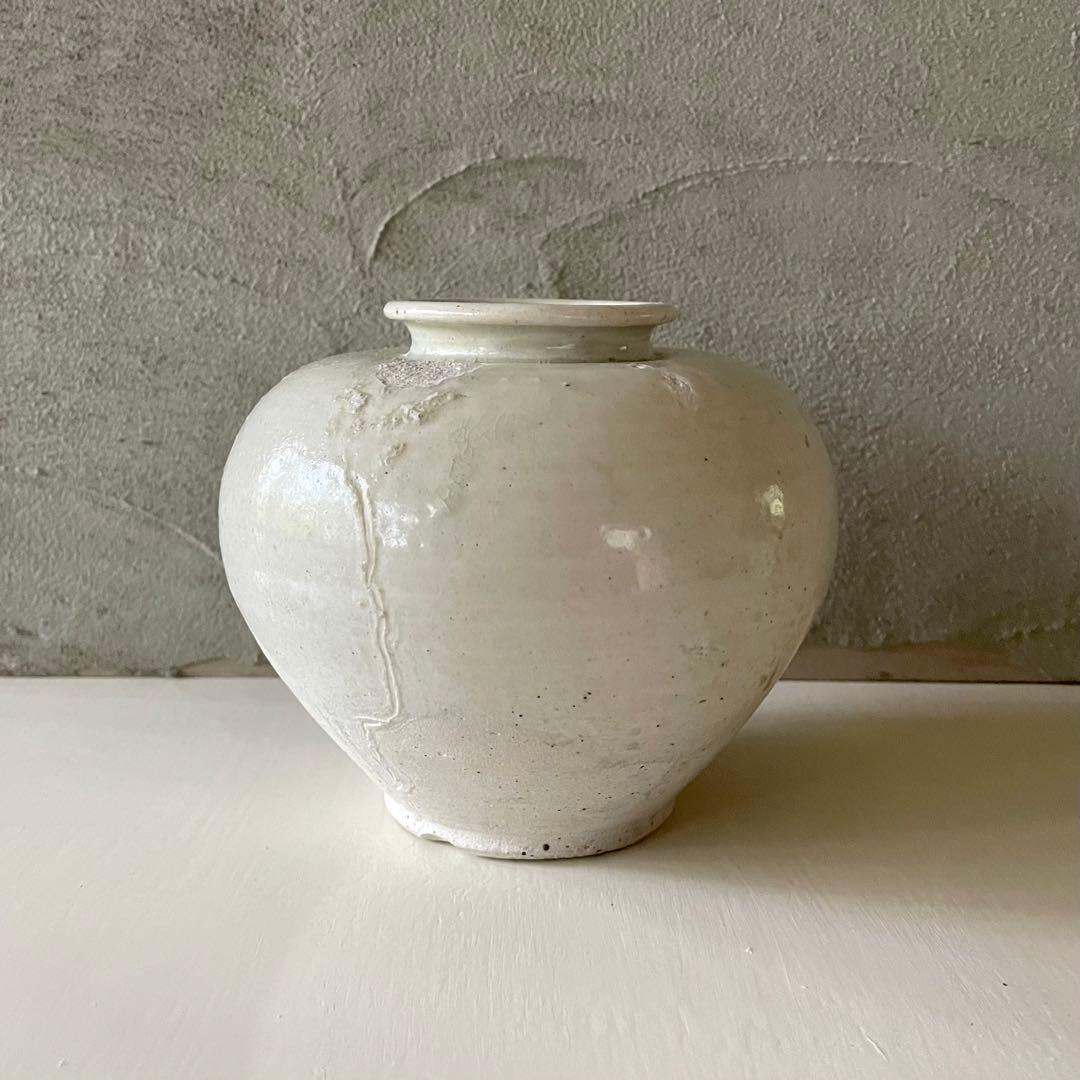 白磁 肩付壺 小壺 唐物 中国美術 中国古玩 唐代 高さ12㎝ 李朝 高麗