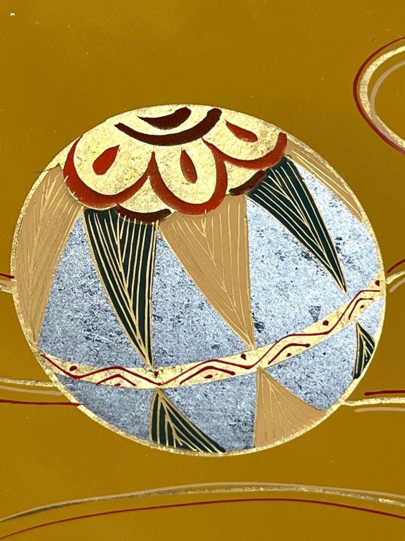 棗『手まり棗』銘々皿×5客セット漆器 天然木製 長期保管品 共箱　茶道具　古道具