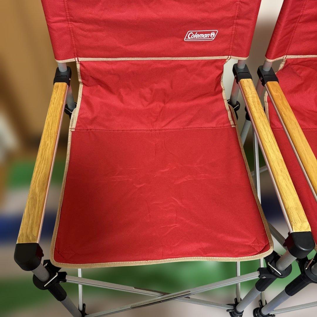Coleman スリムキャプテンチェア レッド 2脚セット