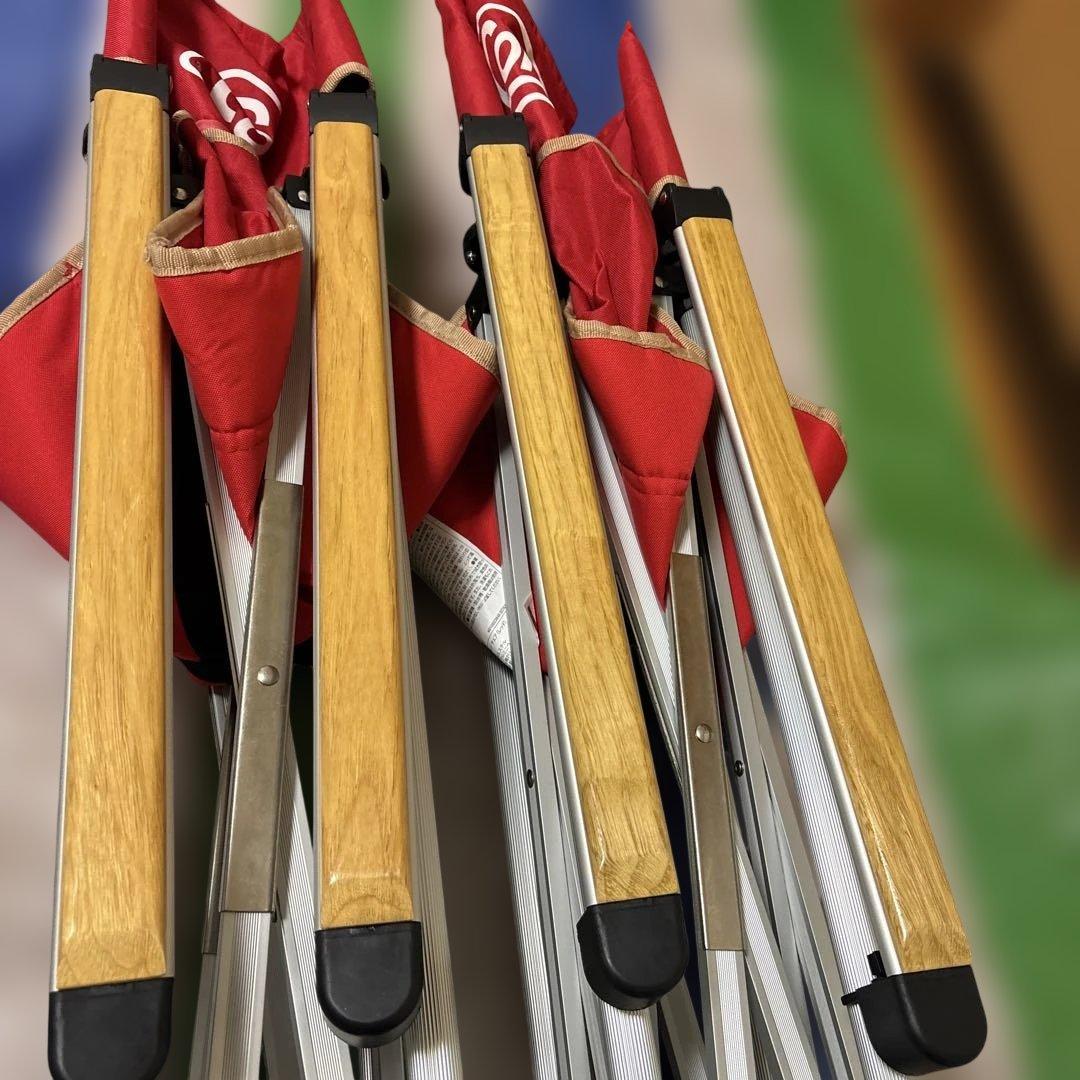 Coleman スリムキャプテンチェア レッド 2脚セット