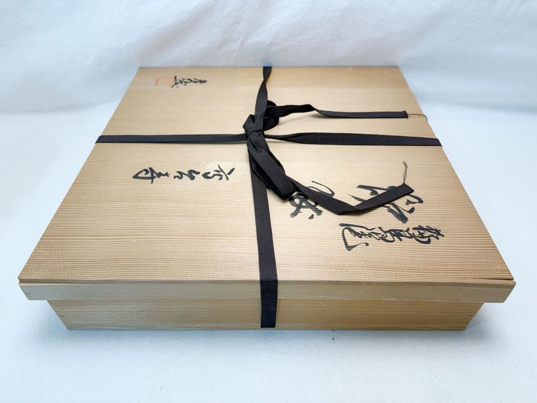 未使用 茶道具 孝雄作 木製黒真塗 高台寺蒔絵 炉縁 共箱