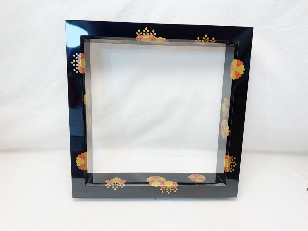 未使用 茶道具 孝雄作 木製黒真塗 高台寺蒔絵 炉縁 共箱