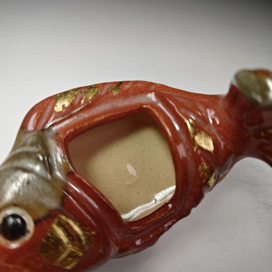 イ296 香合『加州梅山窯　香野壮明』『鯛　香合　共箱』茶道具