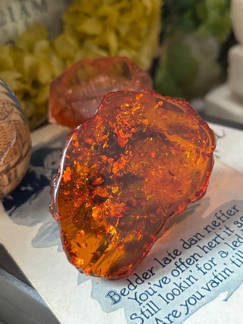 入手困難◆新品◆ロシア製ブロンズと琥珀、猫とネズミ