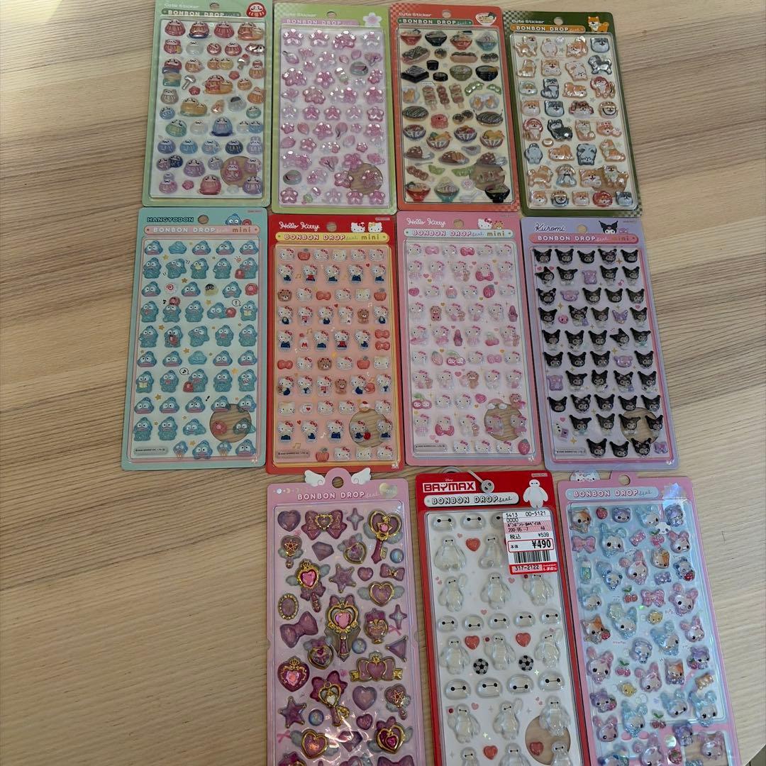 ボンボンドロップシールなどまとめ売り20枚 サンリディズニーなど正規品
