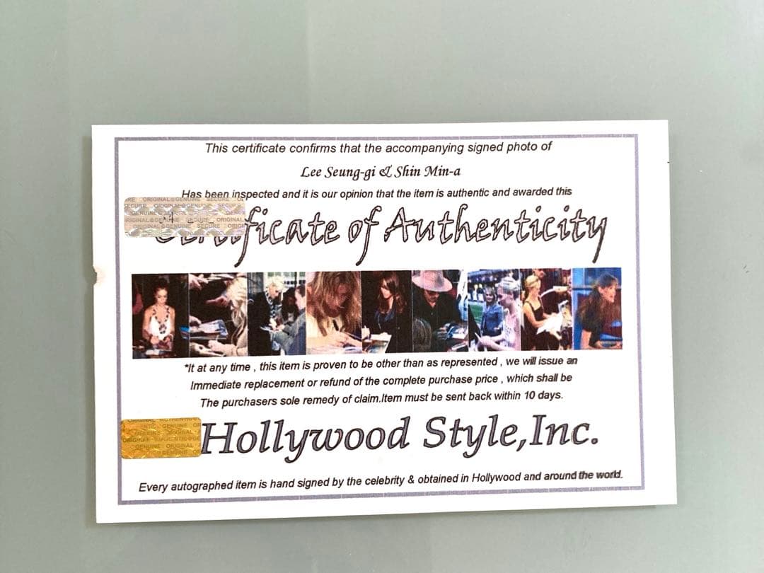 イスンギとシンミナ直筆サイン入り2Lサイズ写真…