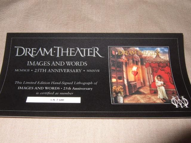 DREAM THEATER,直筆サイン入りリトグラフ,新品,証明書付き