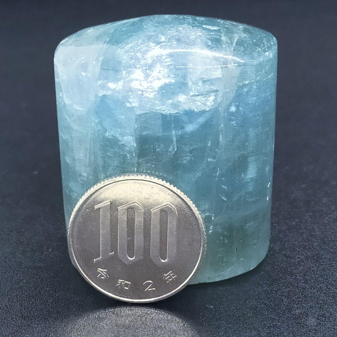 【モザンビーク産】アクアマリンの楕円柱タンブル①