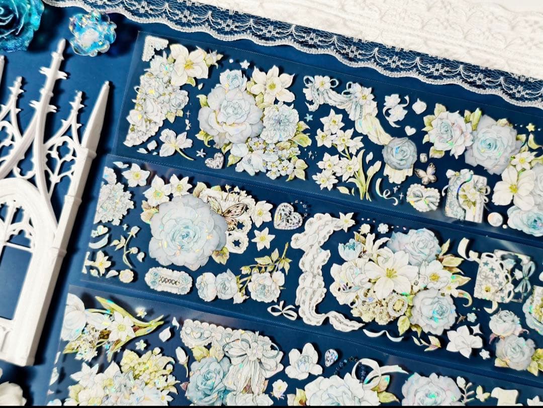 贝壳光 青柠微光 6cm×10m 海外マスキングテープ　バラ