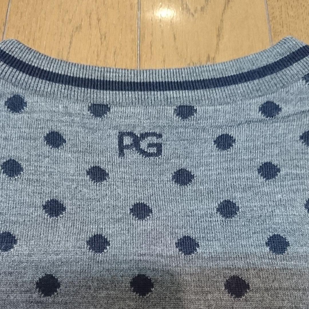 パーリーゲイツ 1 ドット リバーシブル ニットベスト レディース