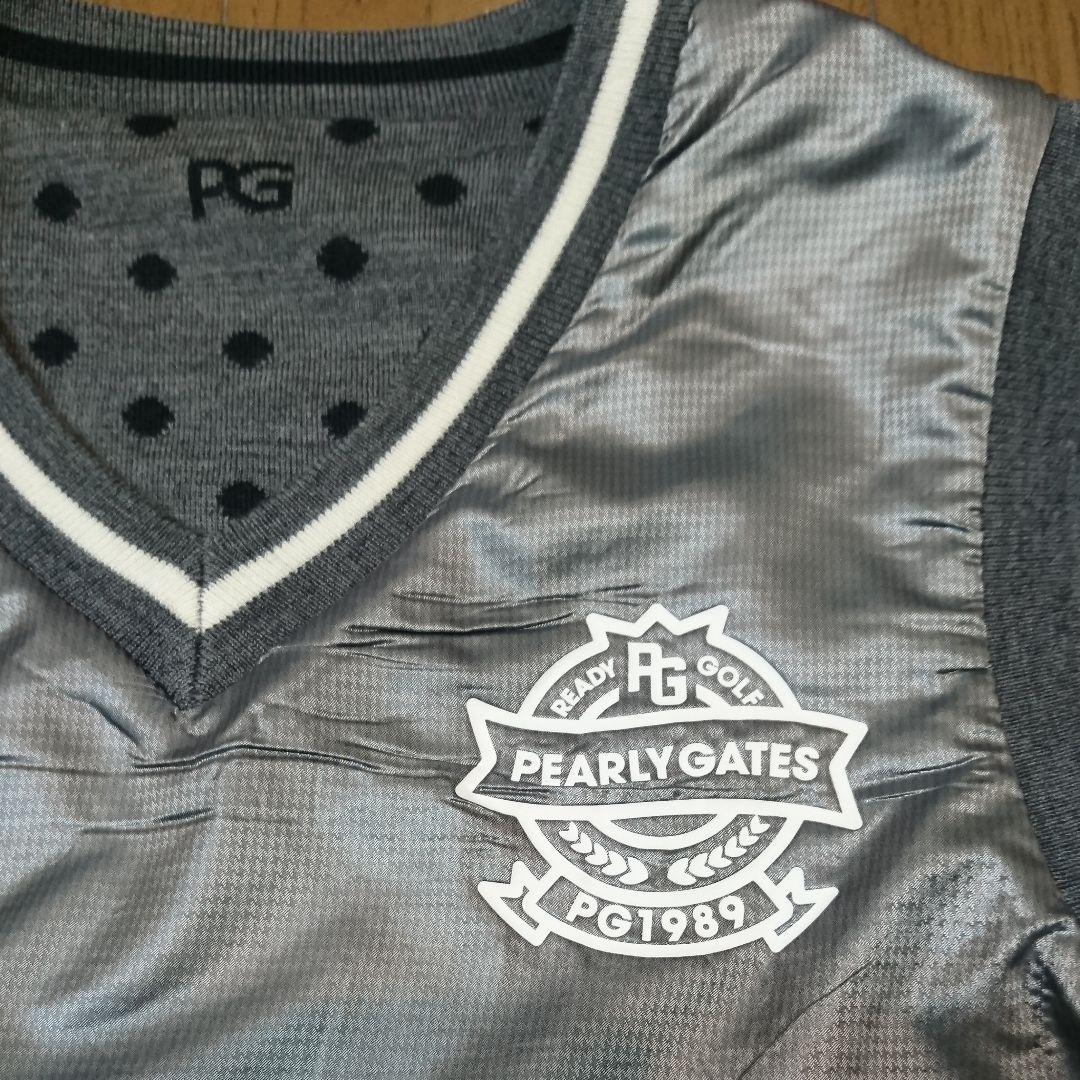 パーリーゲイツ 1 ドット リバーシブル ニットベスト レディース