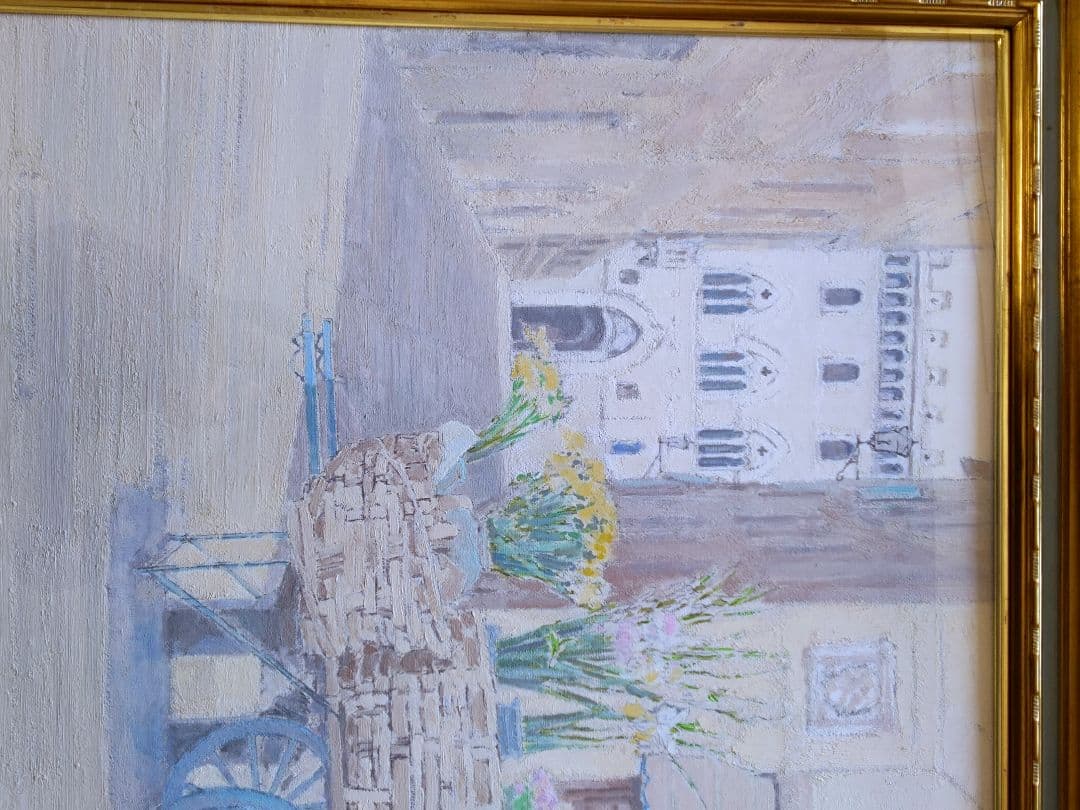 油彩画　松浦安弘　花車