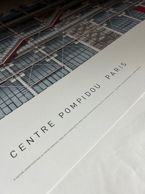 額装済/ポンピドゥー・センター パリ（レンゾ ピアノ）