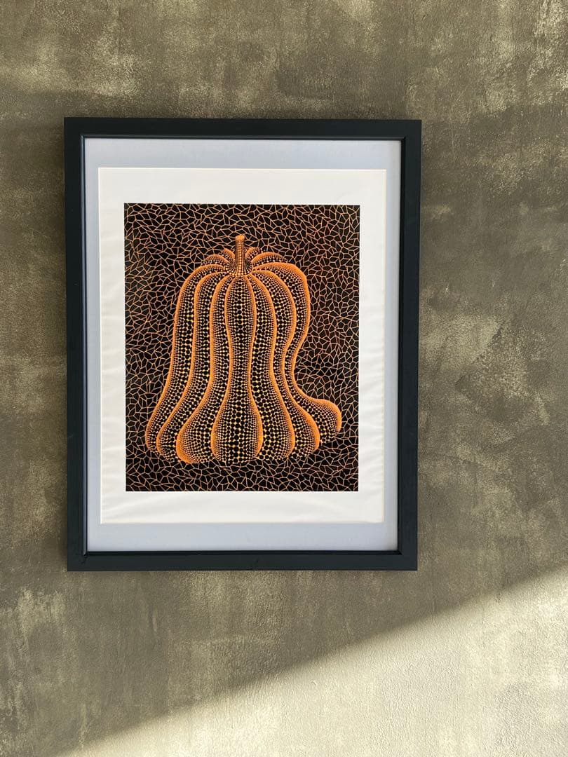 真作保証 草間彌生 ポスター HYOGO　AIDS’95／1995年作品 額装