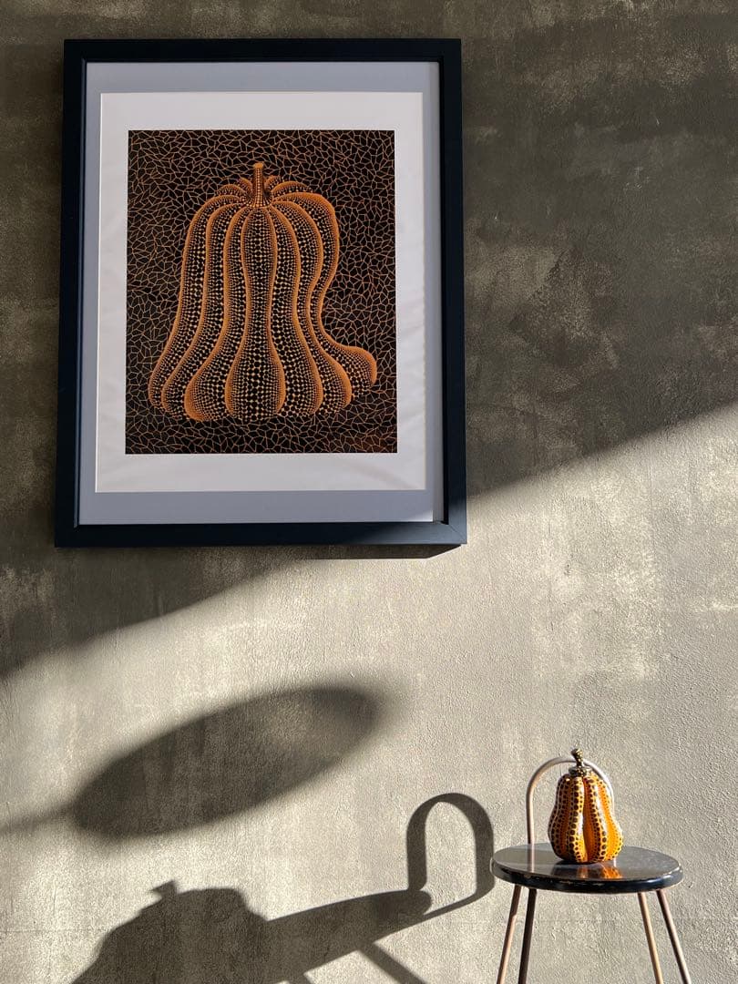 真作保証 草間彌生 ポスター HYOGO　AIDS’95／1995年作品 額装