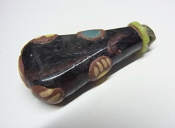 ★K0503★古代とんぼ玉 (A51) イスラム　特大ペンダント　ガラスビーズ