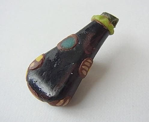 ★K0503★古代とんぼ玉 (A51) イスラム　特大ペンダント　ガラスビーズ