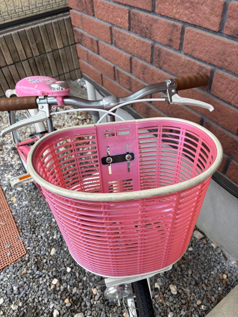 【引取り限定】ブリヂストン子供用自転車 ピンク白　値下げしました！14500円