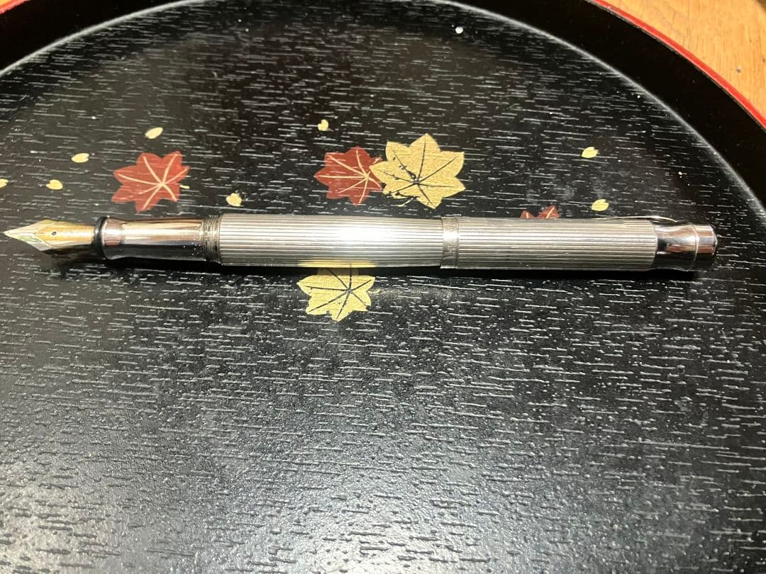 【Sana出品】総スターリングシルバー軸万年筆　OMAS　18K　小太刀研