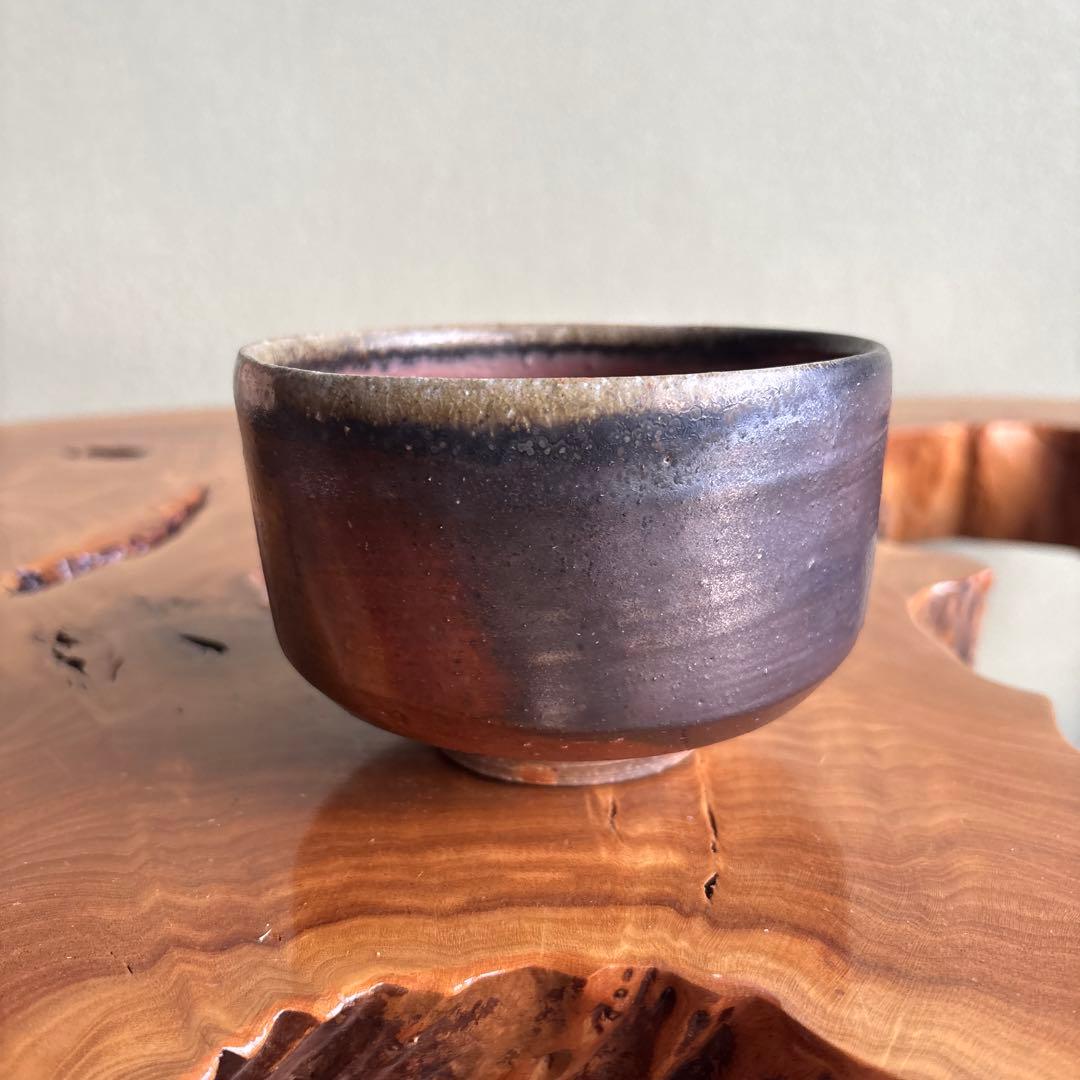 備前焼 山本出 抹茶碗 茶道具 共箱（10m）