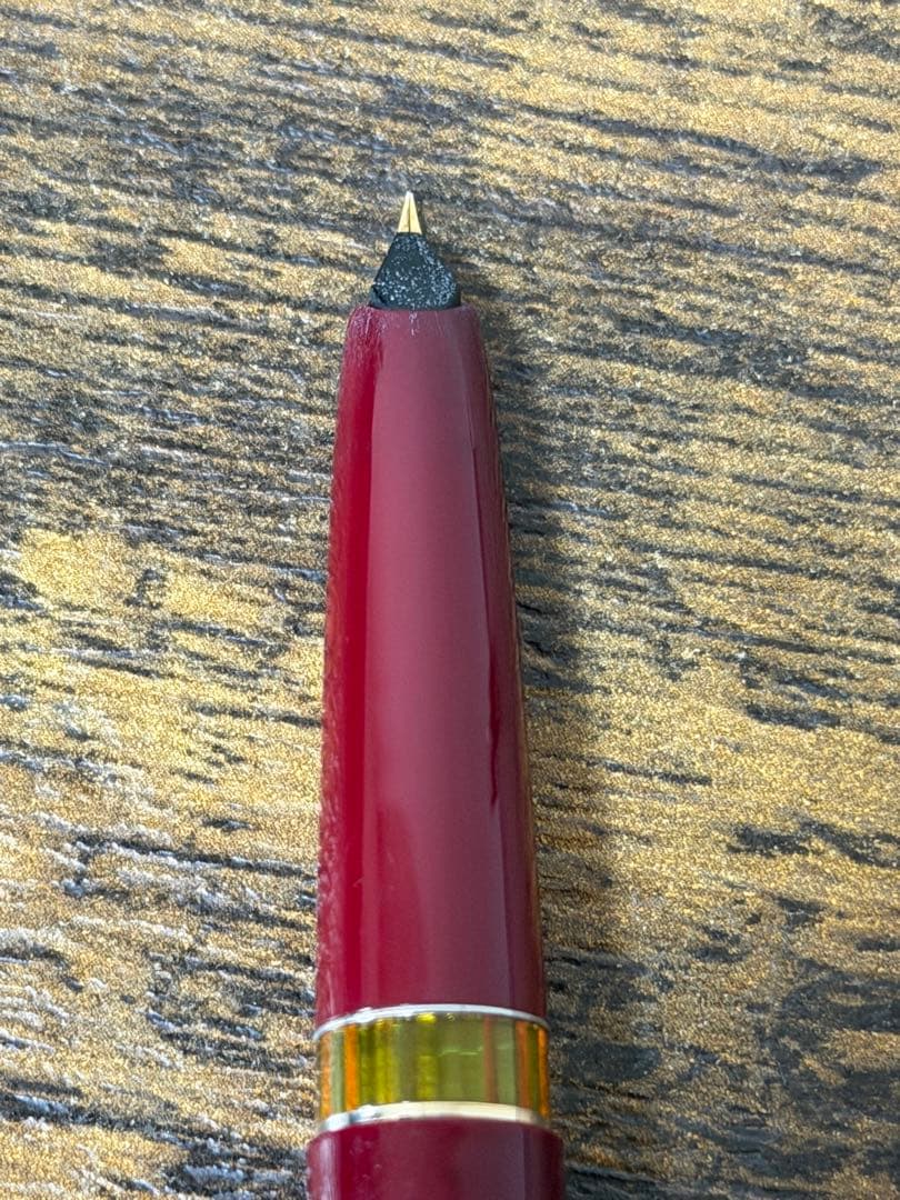 筆記確認＆洗浄済　1960年代　12 ボルドー　モンブラン　万年筆 18金　F