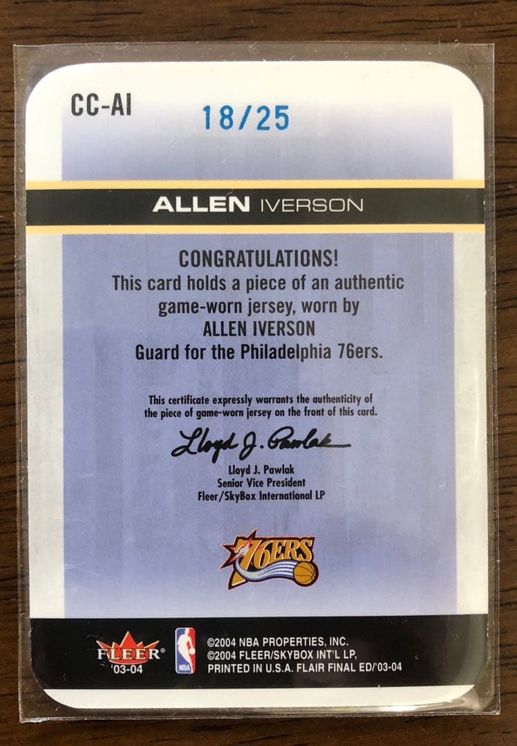 その他 ALLEN IVERSON  FLAIR FINAL EDITION