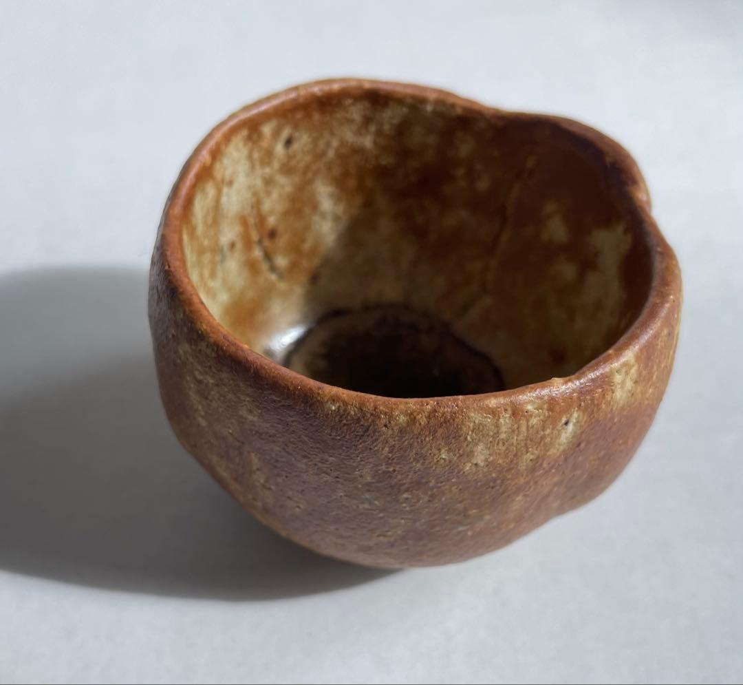 河本五郎　灰釉ぐい呑