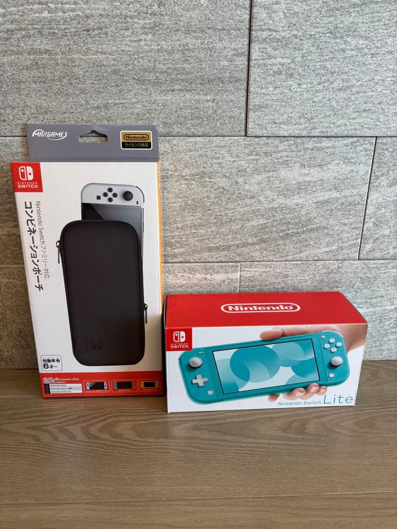 新品未開封 ニンテンドースイッチライト 本体 ターコイズ ポーチ付き