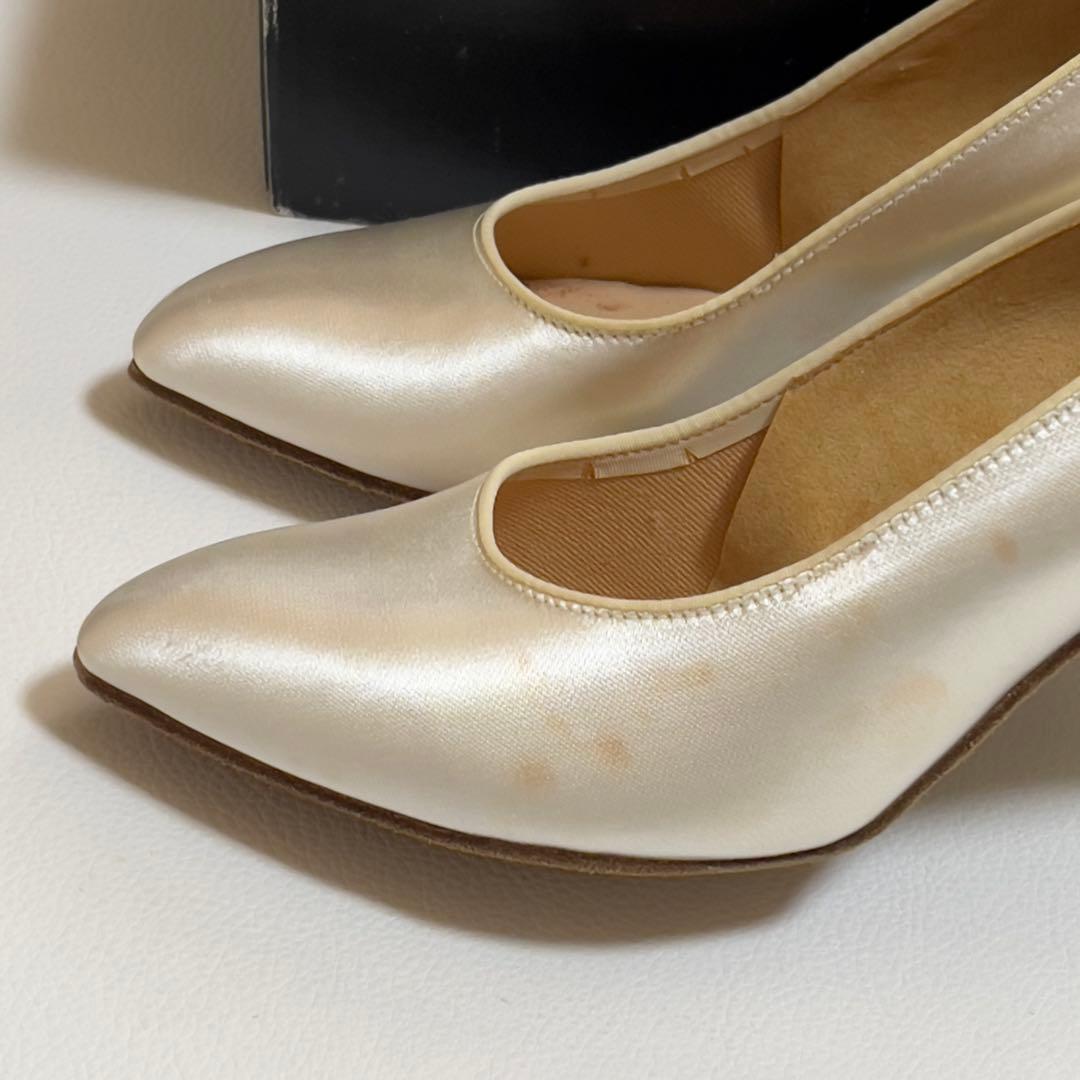 スーパダンスシューズ　ワイド3 ヒール7cm 訳あり　未使用　ホワイトサテン