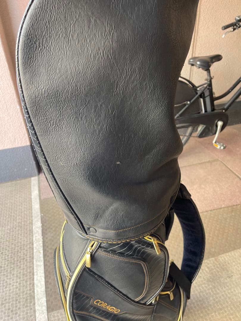 CORAGIO コラッジオ　ワニ柄 キャディバッグ　ブラック セット