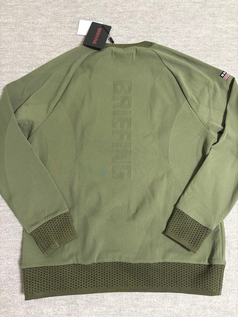 【未使用タグ付き】ブリーフィングゴルフ Wラッセル クルーネック M