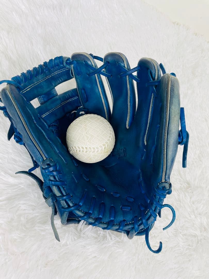 MIZUNO ミズノ　グローバルエリート　野球グローブ　軟式用　内野手向き　青