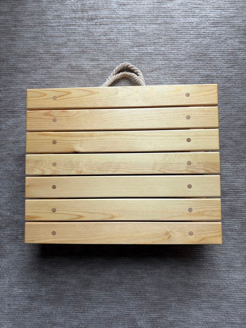 折りたたみ式アウトドアサイドテーブル【カラー:ナチュラル】