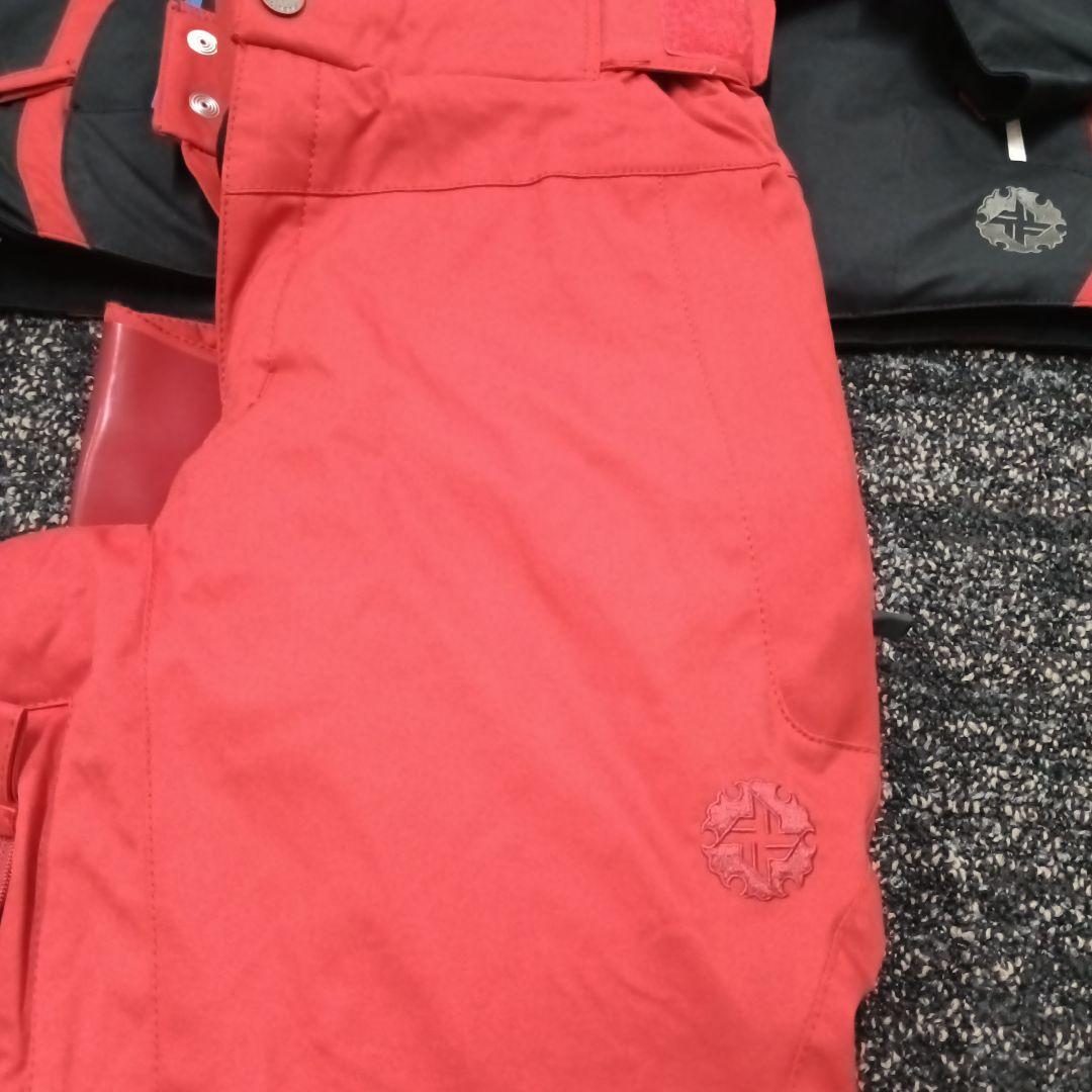 FABRICE スキーウェア 黒赤 2点セット