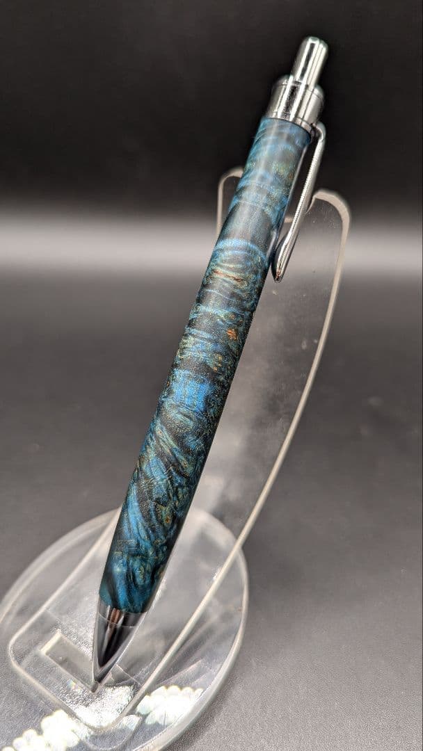 466ペン工房翌檜　スタビライズドウッドバーチバール　木軸シャーペン　ボールペン