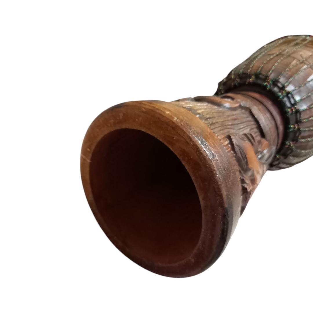 民族楽器 JEMBE ジャンベ アフリカ 打楽器 トカゲ柄