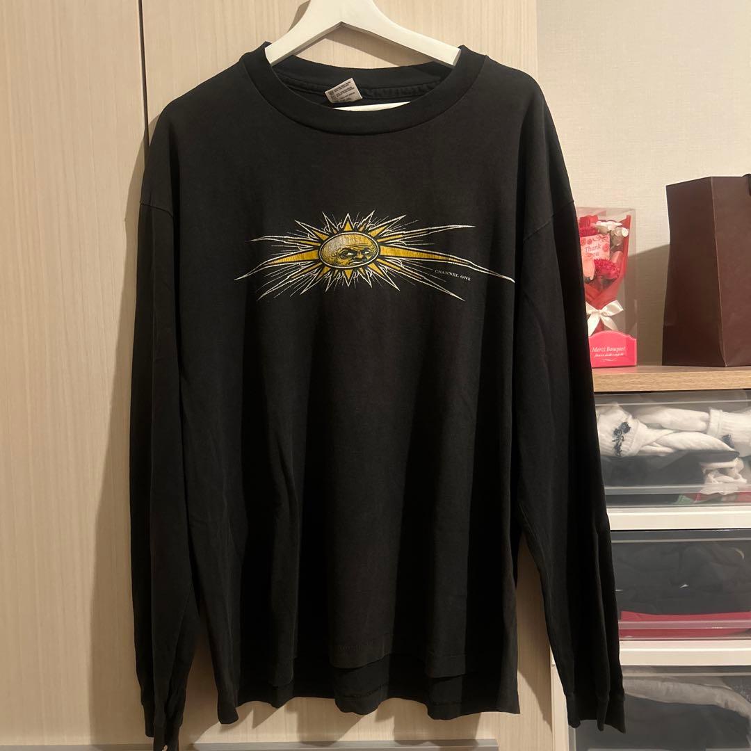 anvil ビンテージ 長袖 Tシャツ XL 黒 100%コットン
