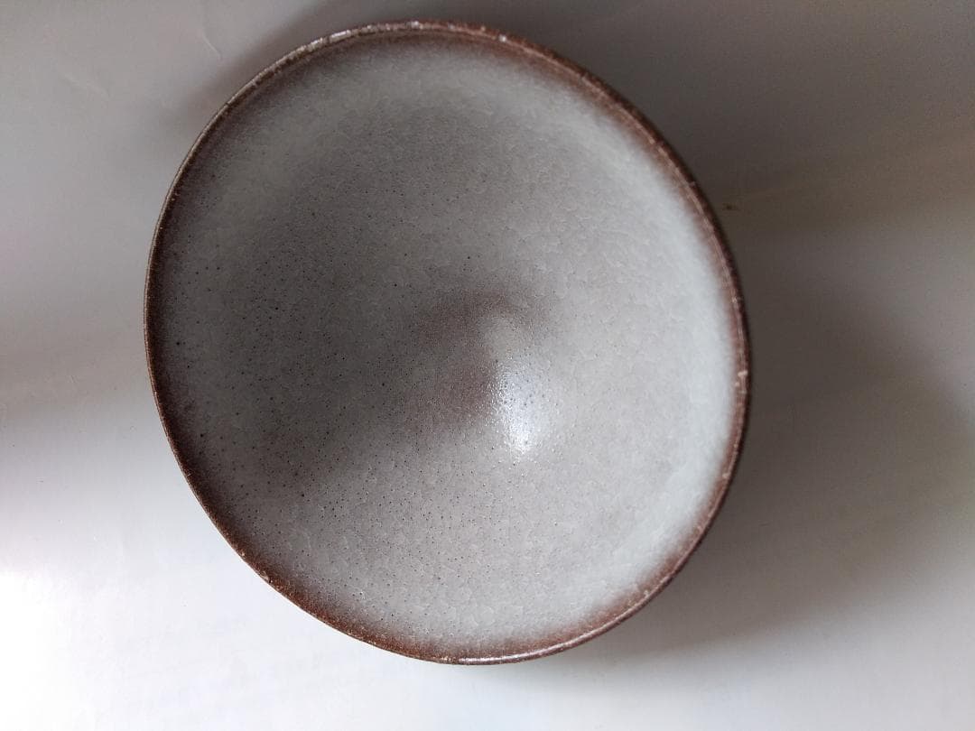 白釉茶碗 木村盛康 茶器 抹茶碗 共箱 共布 栞 茶碗 新品 未使用 です。