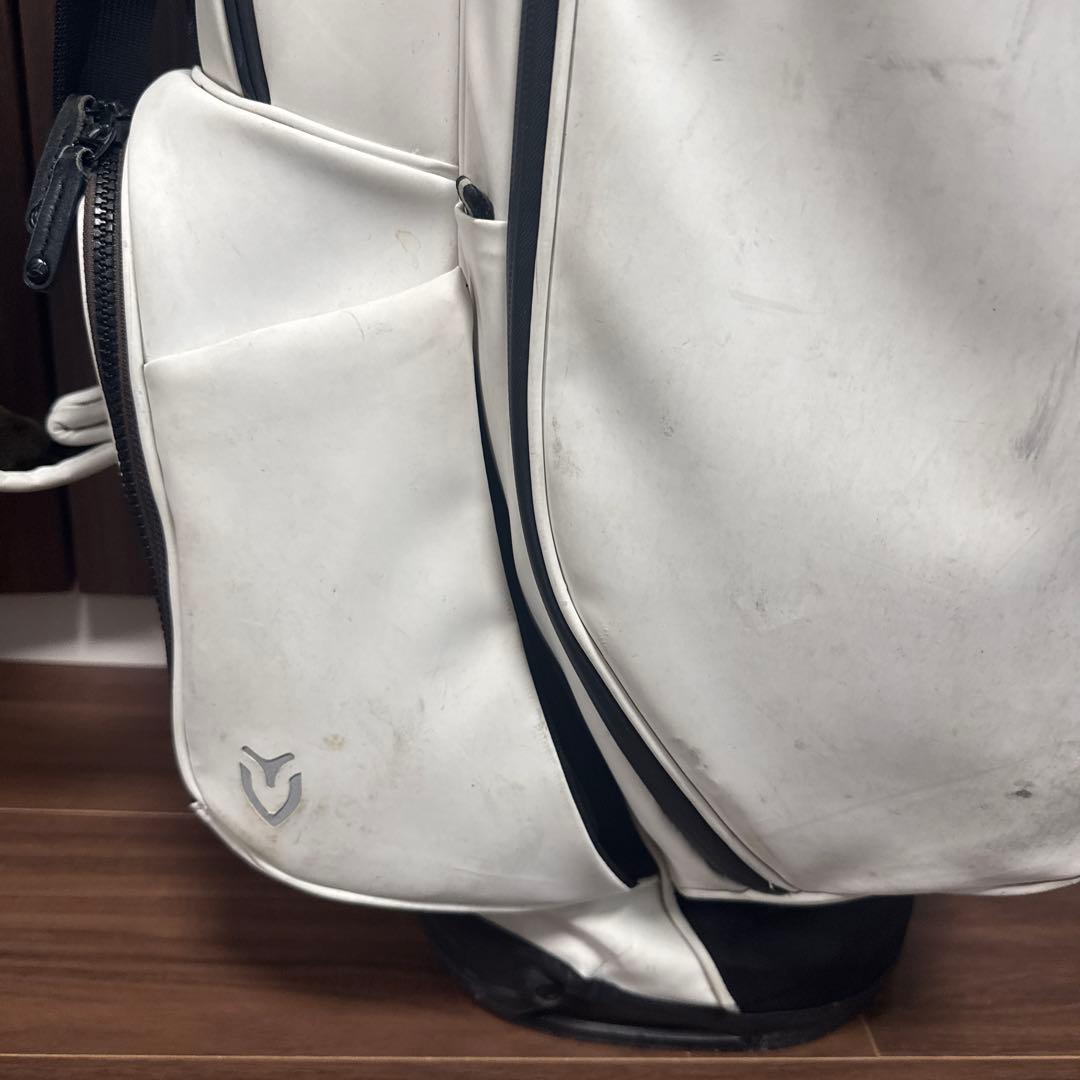 VESSEL Player 3.0 キャディバッグ ホワイト フード　カバー付き